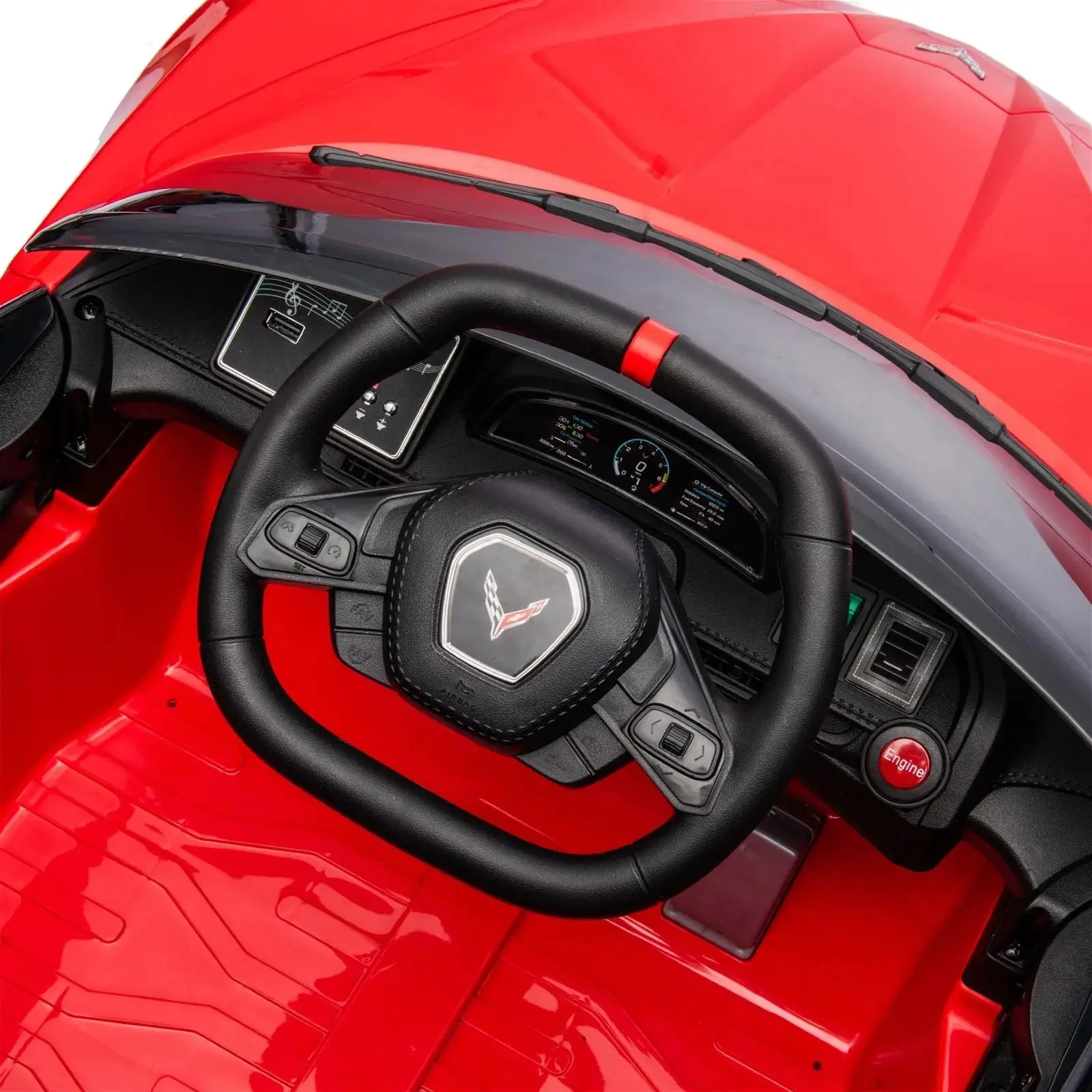 12V Chevrolet Corvette C8 1-Seater Kids Ride-On Car - Image 17