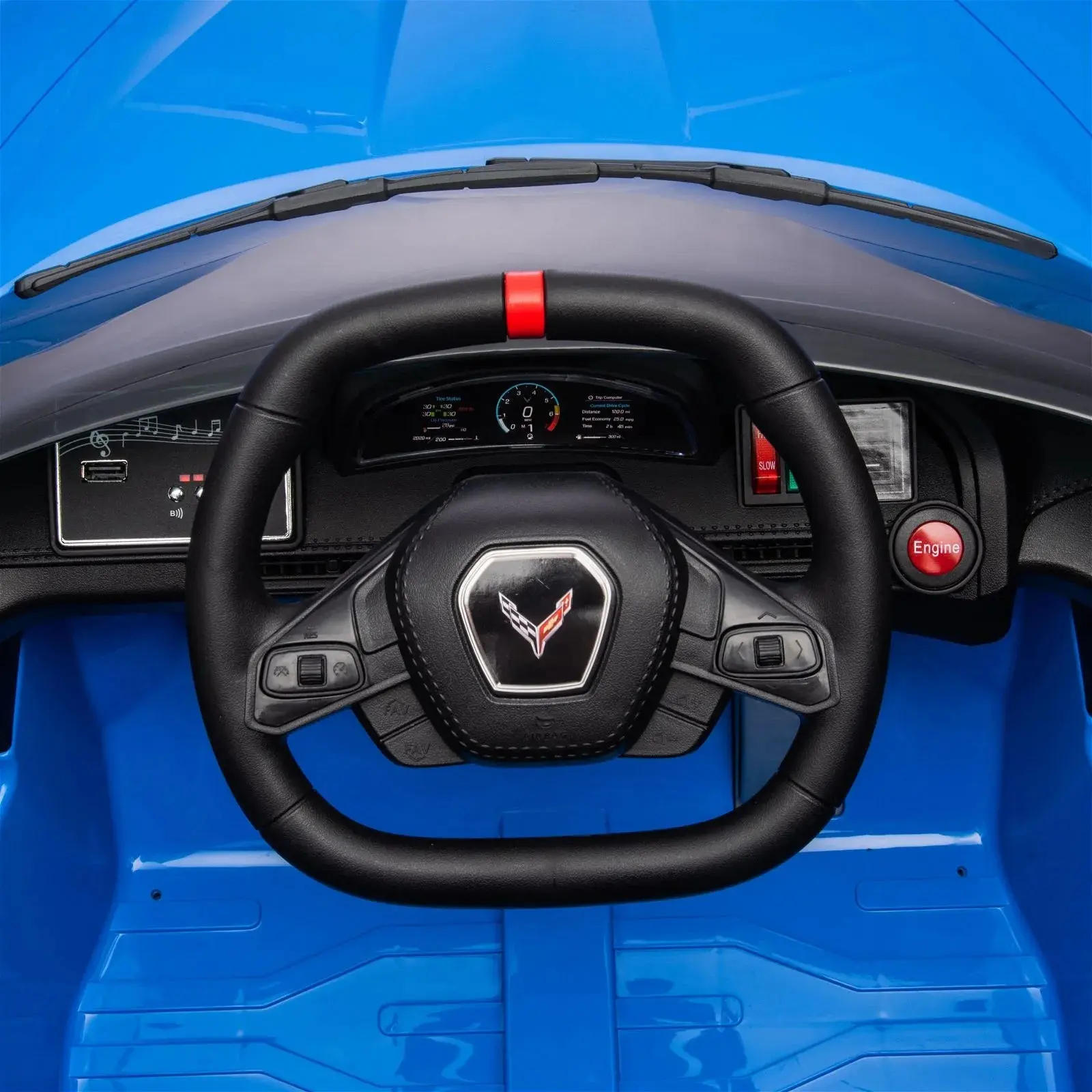 12V Chevrolet Corvette C8 1-Seater Kids Ride-On Car - Image 8