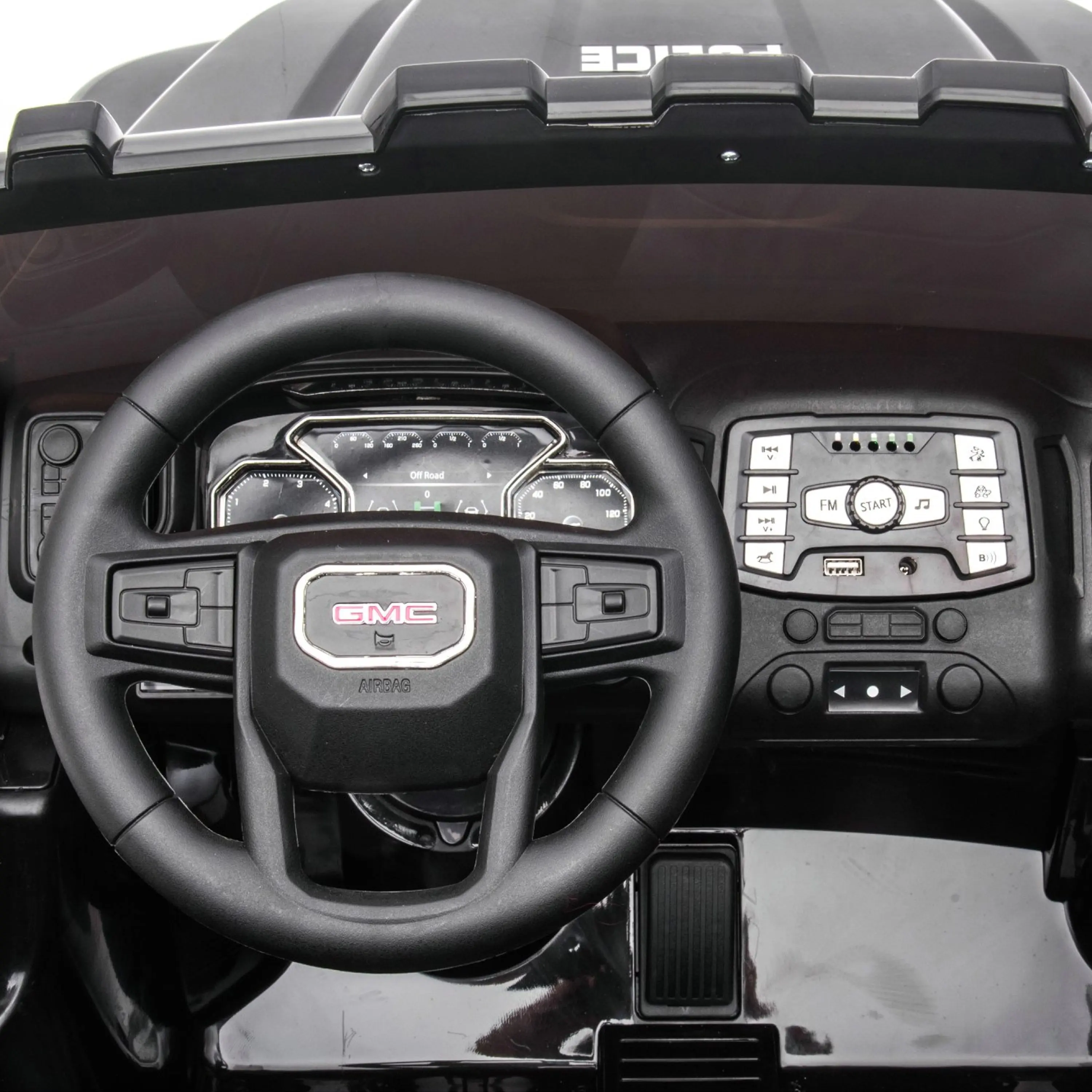24V GMC Sierra Denali 2 Seater Police Ride-On Truck - Image 7