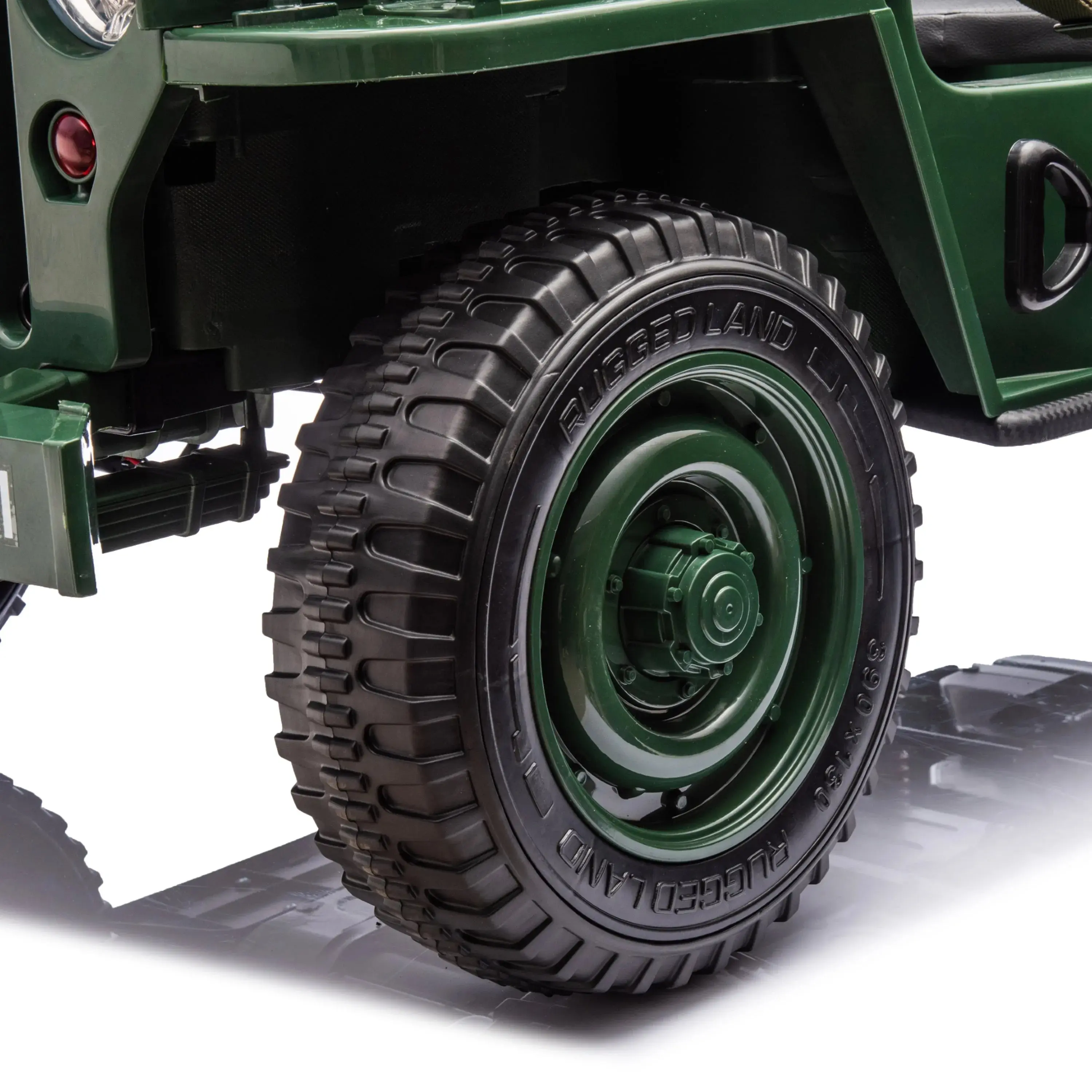 Military Willys 24V 3-Seater 4x4 Kids Ride-On Truck - Image 10