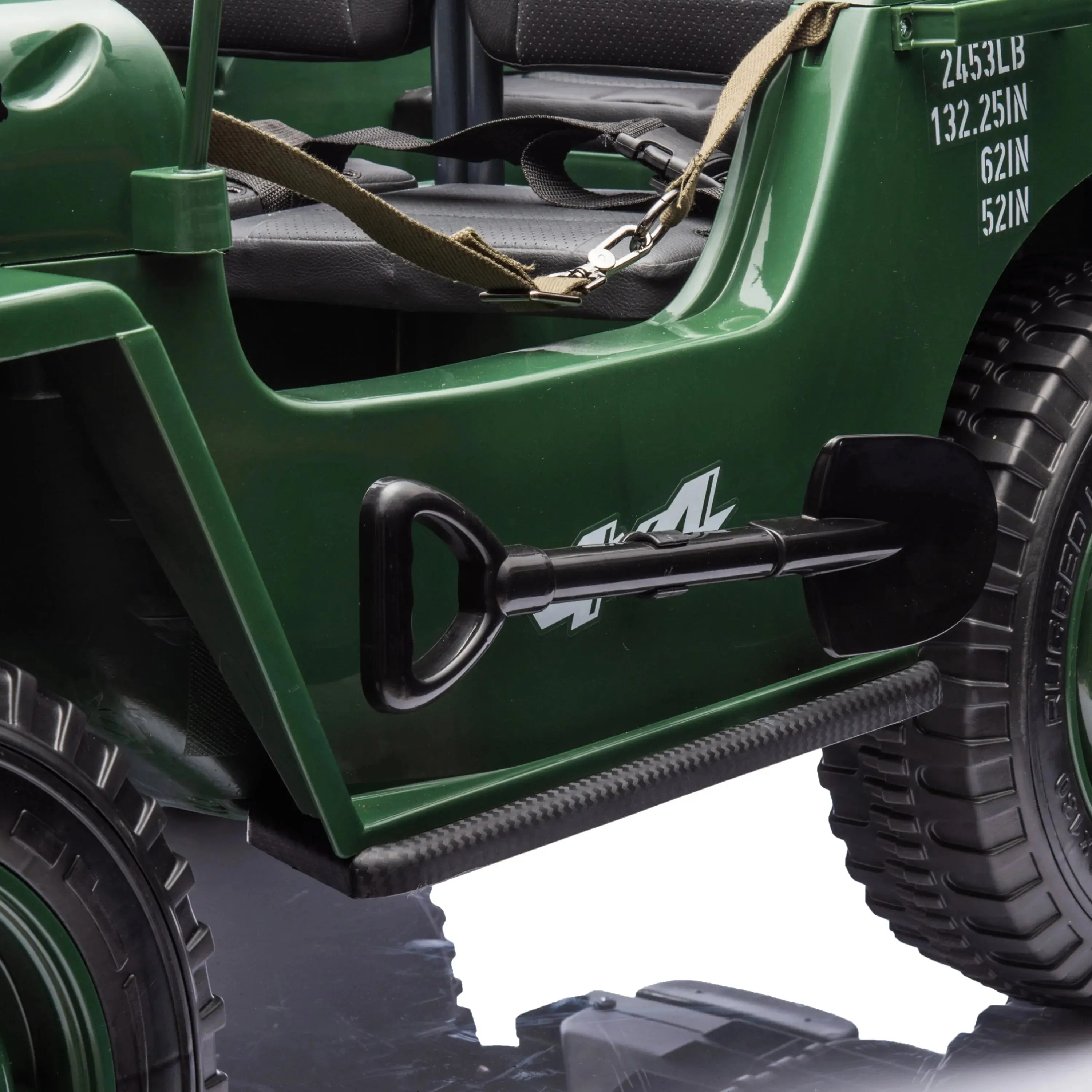 Military Willys 24V 3-Seater 4x4 Kids Ride-On Truck - Image 14
